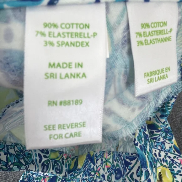 Lilly Pulitzer Pants Womens 8 Kelly Skinny Ankle Zest for Life Lemon Resort - Picture 10 of 12